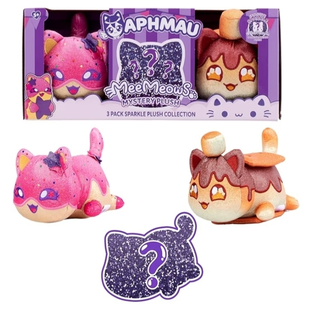 Aphmau MeeMeows Mystery Plush 3 Pack - Pink and Orange